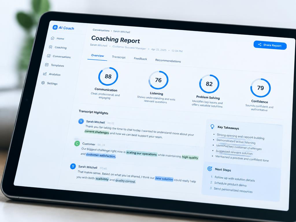 AI Evaluation & Coaching